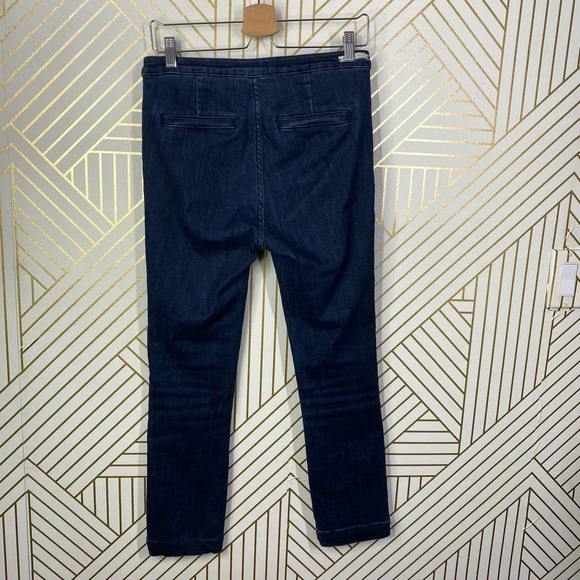 Anthropologie Pilcro High-Rise Capri Denim Legging Jeans Dark‎ Wash Blue Size 27 - Picture 6 of 12